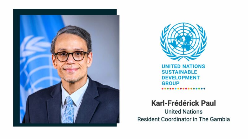 Le haïtien Karl Frédérick Paul désigné Coordonnateur résident des Nations Unies en Gambie