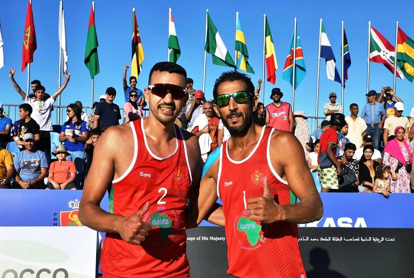 L’équipe masculine marocaine du beach-volley remporte son second trophée africain et se qualifie au JO 2024
