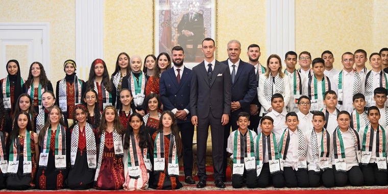 Maroc-Palestine : Le prince héritier, Moulay El Hassan reçoit les enfants maqdessis actuellement en colonies de vacances dans le Royaume