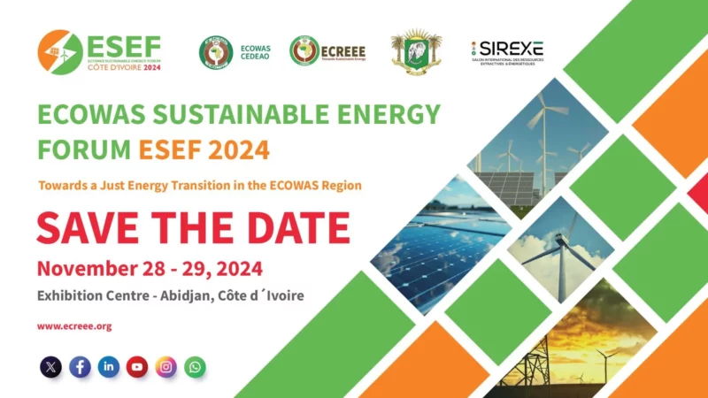 Le Forum de la CEDEAO sur l’énergie durable se tiendra du 28 au 29 novembre 2024 en Côte d’Ivoire