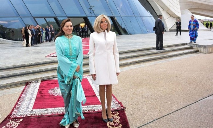 La princesse Lalla Hasnaa inaugure en compagnie de Mme Brigitte Macron le nouveau Théâtre Royal de Rabat