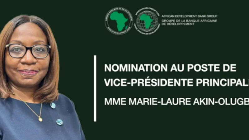 La BAD nomme la camerounaise Marie-Laure Akin-Olugbade au poste de Vice-présidente principale