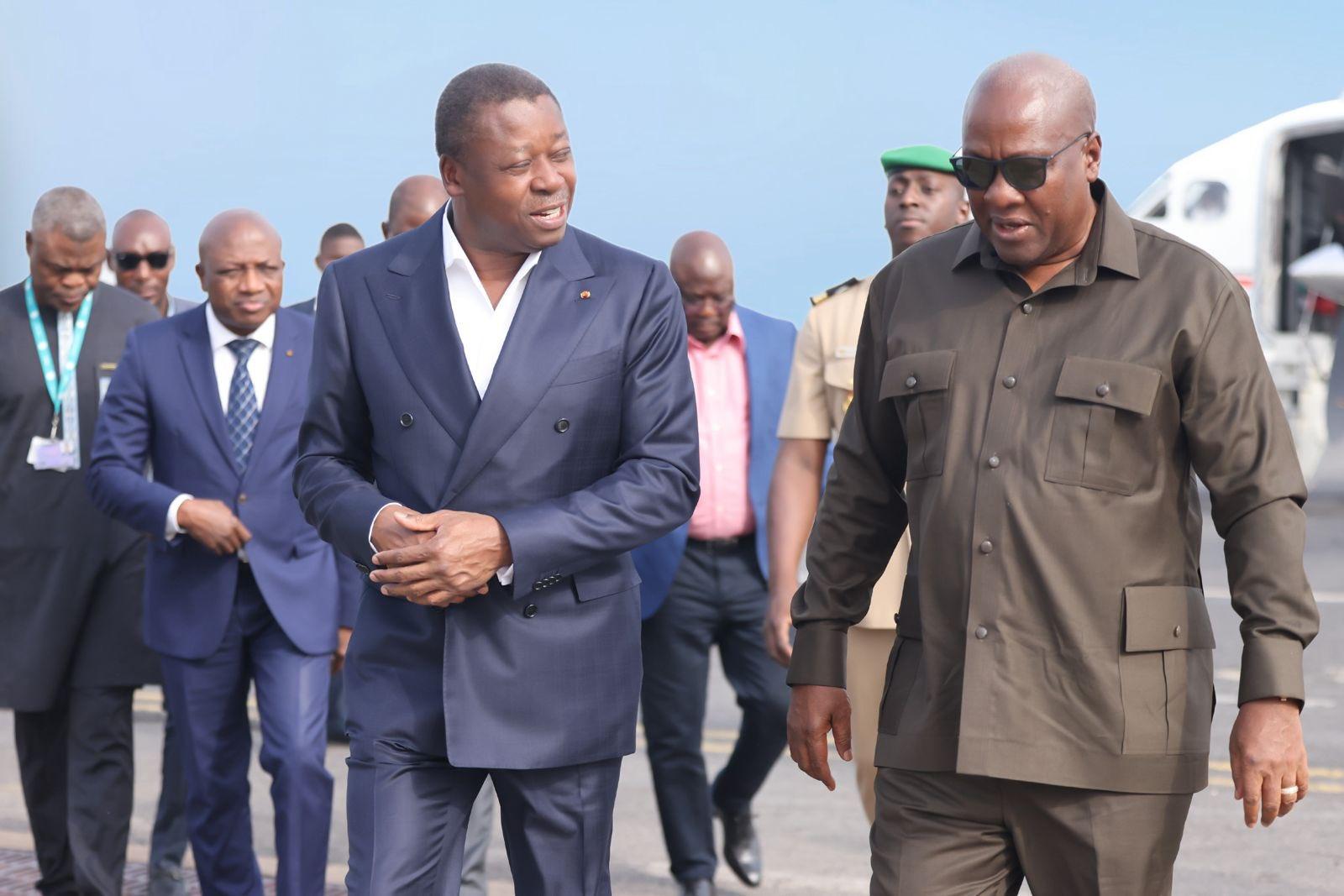 Le Président réélu du Ghana, John Mahama a choisi le Togo pour son premier déplacement à l’étranger